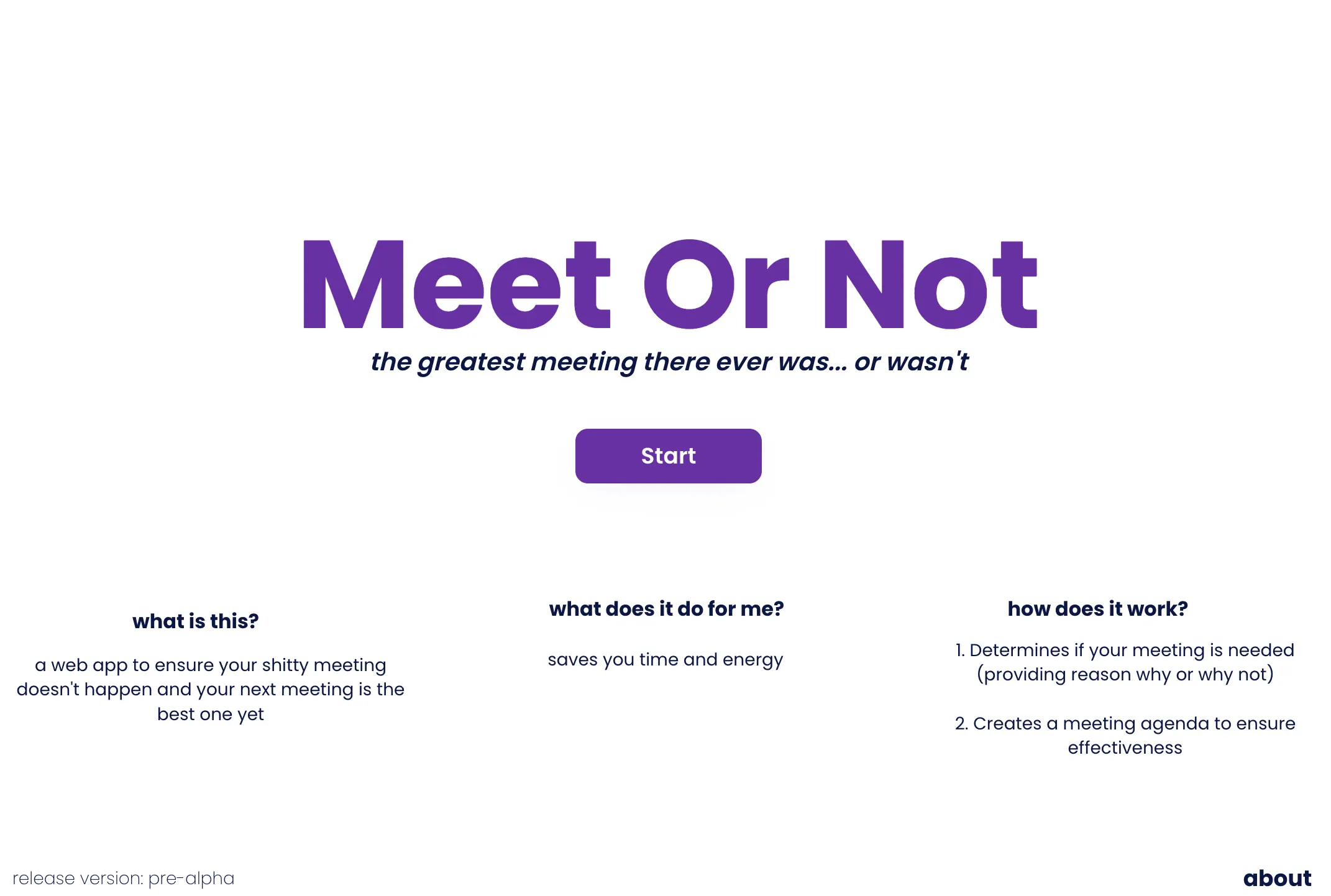 Meet or Not | Web App